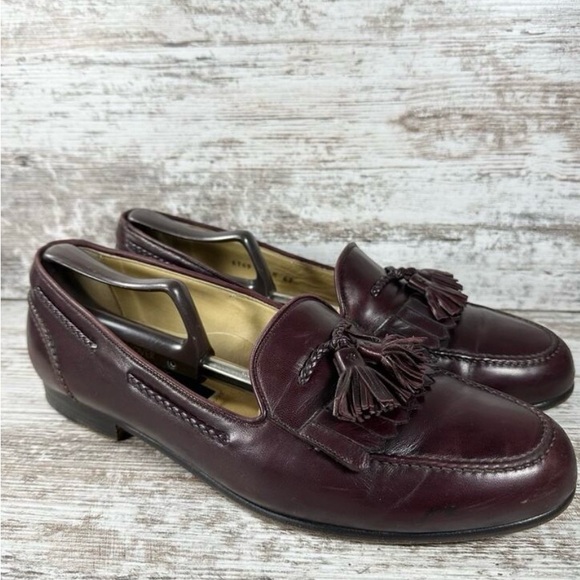 Bragano Cole Haan Burgundy Tassel Loafers - Picture 1 of 12